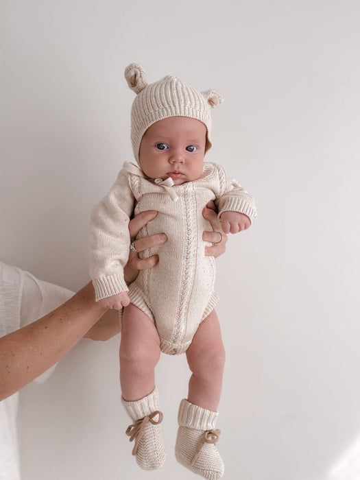 Heirloom Romper | Biscotti Fleck
