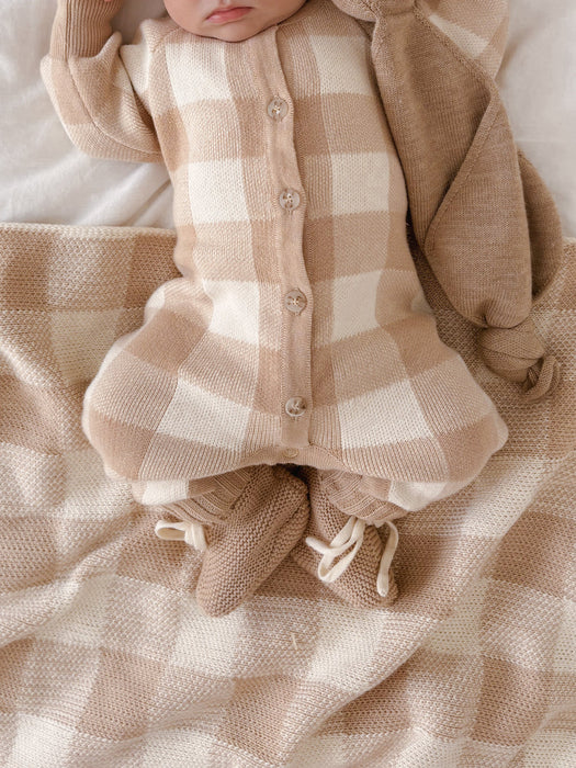 Classic Knit Romper | Gingham