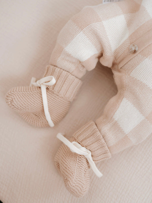 Bootie | Gingham (Caramel)