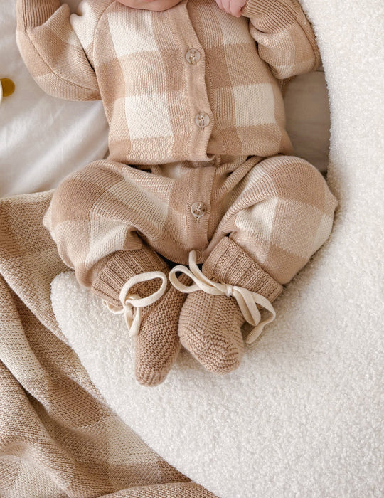 Bootie | Gingham (Caramel)