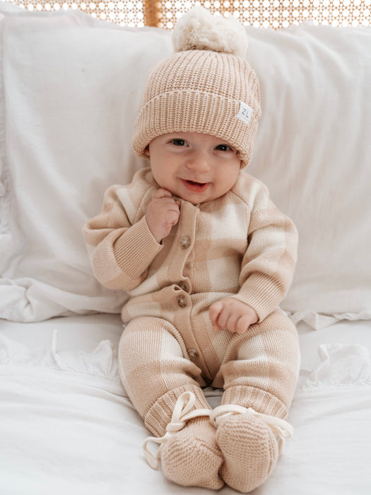 Classic Knit Romper | Gingham