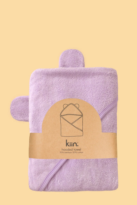 Hooded Towel - Lilac | Kiin Baby