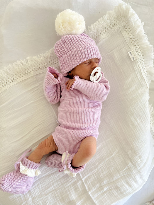 Beanie | Lilac Fleck