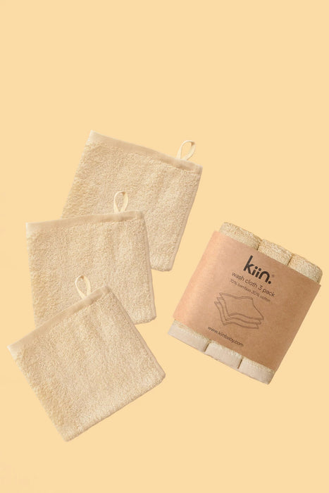 Wash Cloths 3 pack - Oat | Kiin Baby