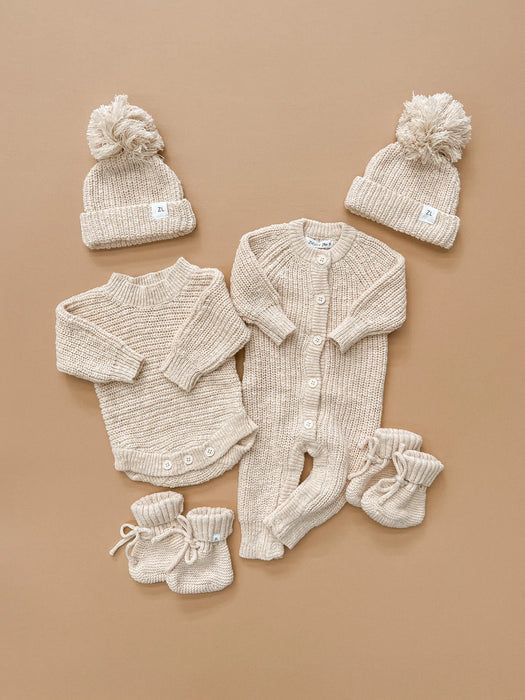 Classic Knit Romper | Honey