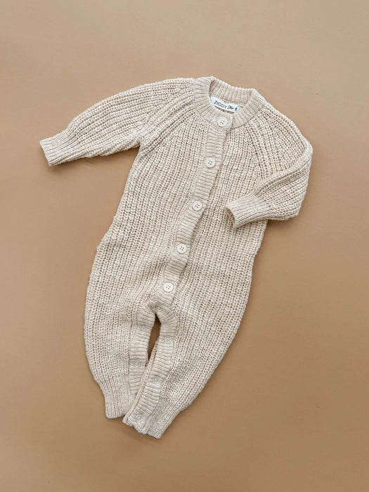 Classic Knit Romper | Honey